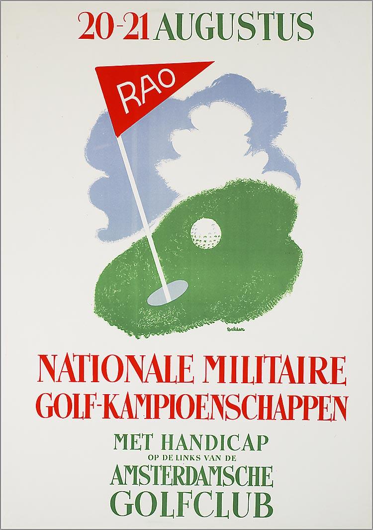 poster militaire nationale kampioenscahppen jaar onbekend voor 1947