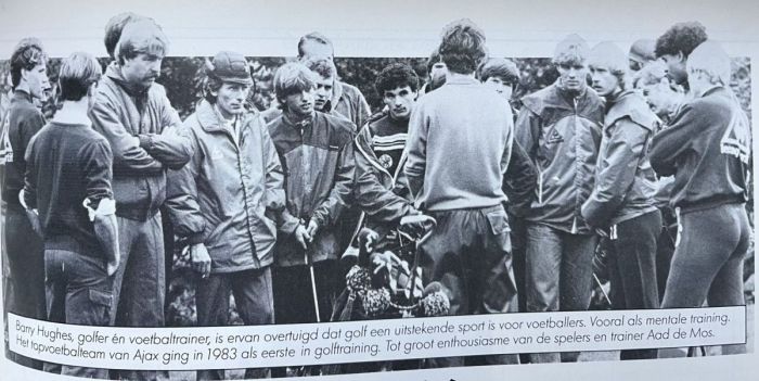 Ajax op golftraining in 1983